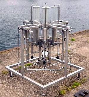 Sedimentcorer Mini Muc with four sample tubes